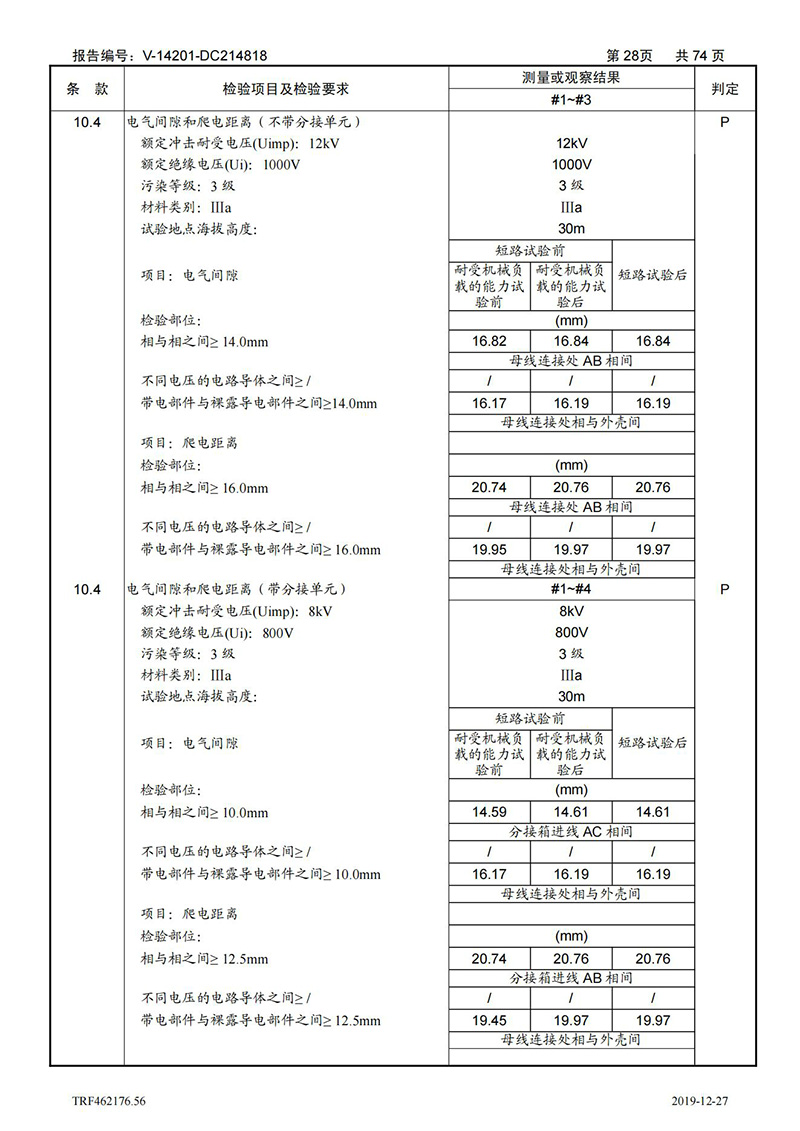 母線槽400A-1250A型式試驗報告_28
